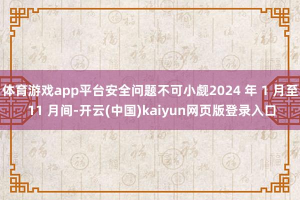 体育游戏app平台安全问题不可小觑2024 年 1 月至 11 月间-开云(中国)kaiyun网页版