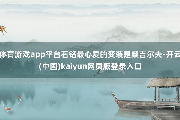 体育游戏app平台石铭最心爱的变装是桑吉尔夫-开云(中国)kaiyun网页版登录入口